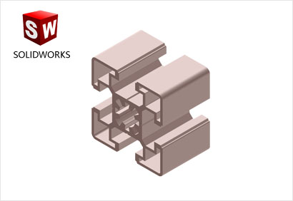 4545工業(yè)鋁型材3d模型 4545工業(yè)鋁型材3d模型